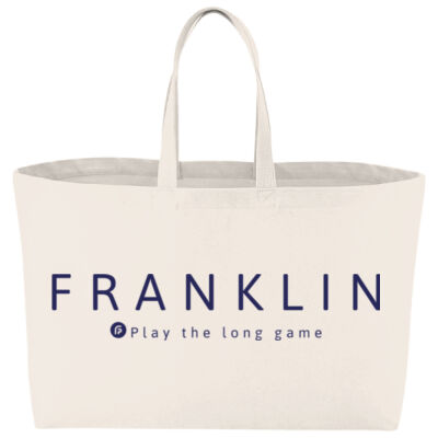 Franklin  Oversized Tote Bag - Blue text  Thumbnail