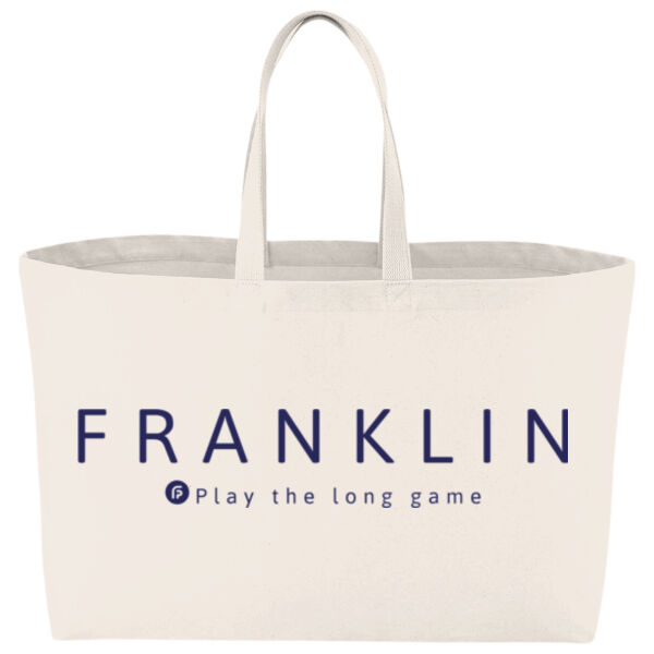 Franklin  Oversized Tote Bag - Blue text  Thumbnail
