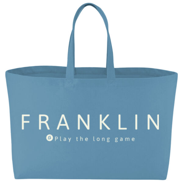 Franklin  Oversized Tote Bag - Cream Text  Thumbnail
